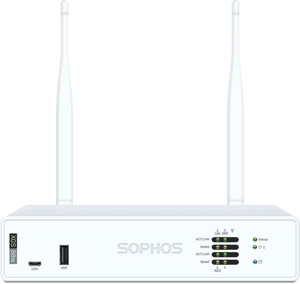 Sophos XGS 88W back view with ports and antennas