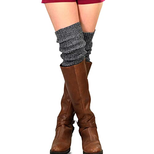 Teehee Extra Long Thigh High Length Cable Knit Leg Warmers 3Pairs For Women With Gift Box (Marled Color) #TOP6