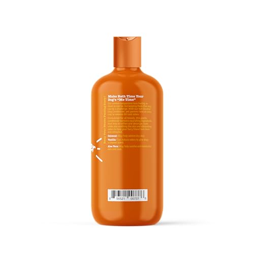 Image of Dog Conditioner with Oatmeal, Aloe Vera & Shea Butter - Natural Grooming Pet Wash for Skin & Coat - Anti Itch Formula - Vanilla Bean Scent - 16 OZ
