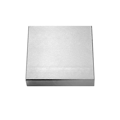 Oudtinz Steel Bench Block 4"x4" Flat Anvil Jewelers Tool Metal Bench Block for Jewelry & Stamping (4''x4''x3/4'')