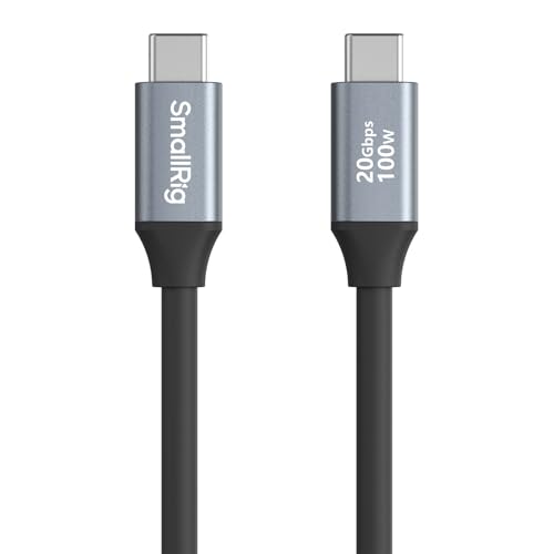 SMALLRIG USB C to USB C Data Cable 1.15ft/ 35cm/ 13.8", USB C 3.2 Gen 2x2 Cable 20Gbps High Speed Data Transfer, Support PD 100W Fast Charging, for iPhone, for MacBook and Cameras, etc. - 4788