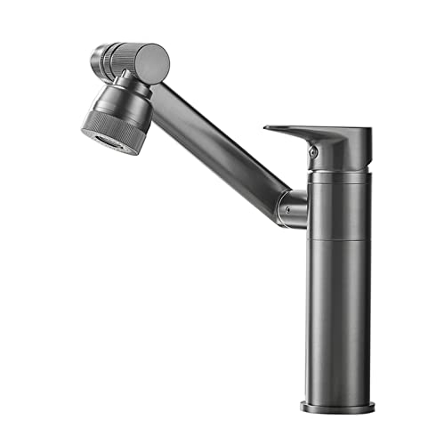 Mitigeur de lavabo à levier unique haut de gamme en gris pistolet mat - 2