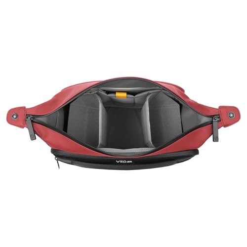 Image of Vanguard VEO Lite S7L Camera & Everyday Shoulder Bag (Red) - Fits Mirrorless Camera + Multiple Lenses, Tablet Storage, Removable Dividers, Easy-Clean Water-Resistant Design