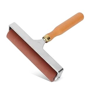 Agatige Gummiwalze Brayer 15cm Handrolle