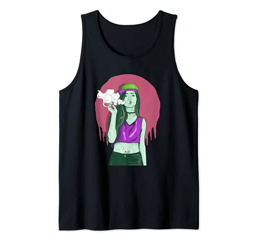 Vaper Girl Electronic Cigarette Water Vapor Vape Tank Top