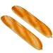 Gresorth 11 inch PU Material Fake Cake Artificial French Long Bread Decoration Model Kitchen Toys Prop - 2pcs