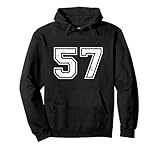 Números Deportivos Vintage 57 Cincuenta y Siete Sudadera con Capucha