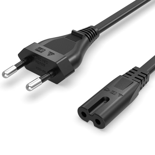 C7 Figure 8 Câble d'alimentation Principal avec Prise EU, Compatible avec Sony PS4, PS5, Xbox X/S, pour HP, imprimantes, Epson, Canon, Pixma, OfficeJet Pro Printer, pour Envy 6700 6600 8500-1,2 M