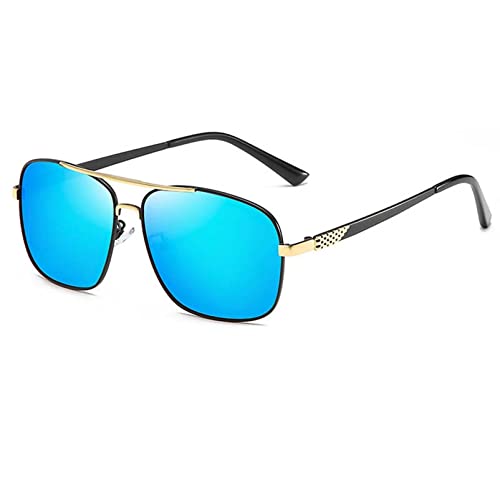 Lunettes de soleil polarisées hommes pour conduire avec élégance grâce au double pont rétro
