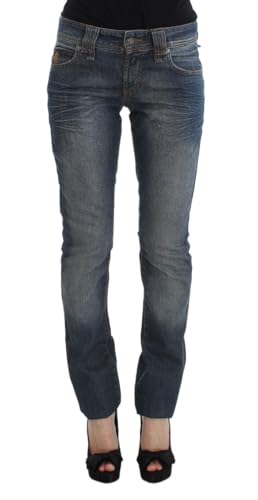 Jean slim chic John Galliano bleu en denim premium pour femme