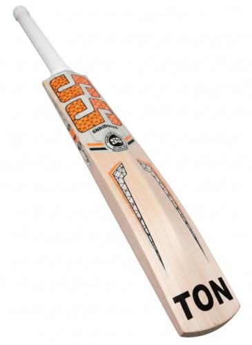 Image of Cricket Bat, Professional Grade Willow, Red and Black Design, Size 06 (Orange)