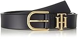 FÜR JEDEN ANLASS: Der Echtleder-Gürtel ist bestens für die Arbeit oder elegante Anlässe wie Hochzeiten geeignet. Das Tommy Hilfiger-Branding rundet den Look ab.
