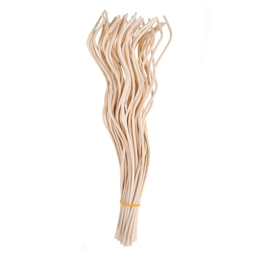 PATIKIL Bâtonnets de Diffuseur en Rotin de 28 Cm / 11 Pouces, 50 Pièces de Bâtonnets Ondulés en Rotin pour Recharges d'Arômes pour Le Bureau, Les Fêtes,...