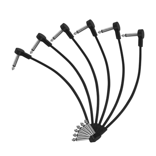 ERINGOGO Guitar Patch Auxiliary Cable Set 6pcs Guitar Instrument Cable Fast Signal Cables Multipack for Effects