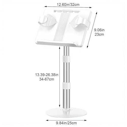 Soporte para tableta y libros con altura ajustable y base estable de suelo 7