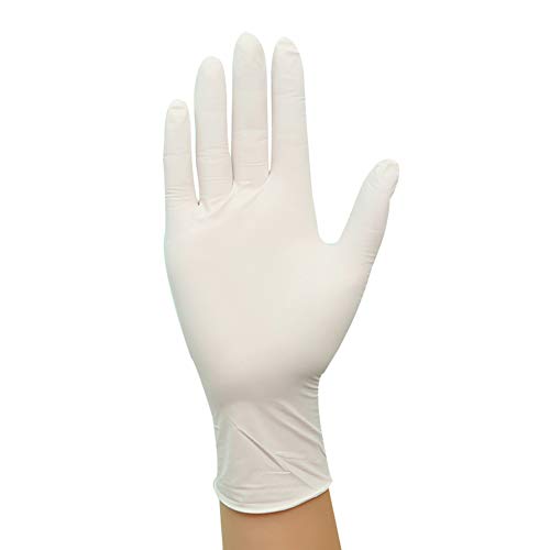Preisvergleich Produktbild 100 StüCk Einweg-Latexhandschuhe Dicke WeißE rutschfeste SäUre- Und Alkalilabor-Gummi-Latexhandschuhe FüR Die Haushaltsreinigung,XL
