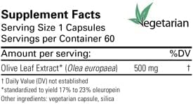 Olive Leaf Extract 500mg, 60 Vegetarian Capsules - Image 2