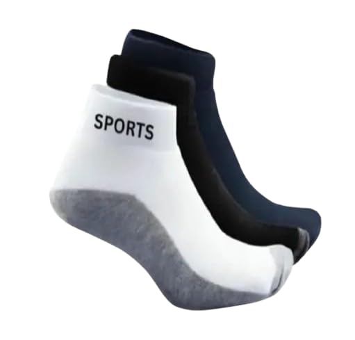 finzer Men’s Sports Ankle Cotton Socks Pack of 3 | Free Size Multicolor Self Design | Soft Breathable Fabric | Durable Comfortable Fit | Trendy Everyday Wear for Gym, Sports & Casual-picture-23