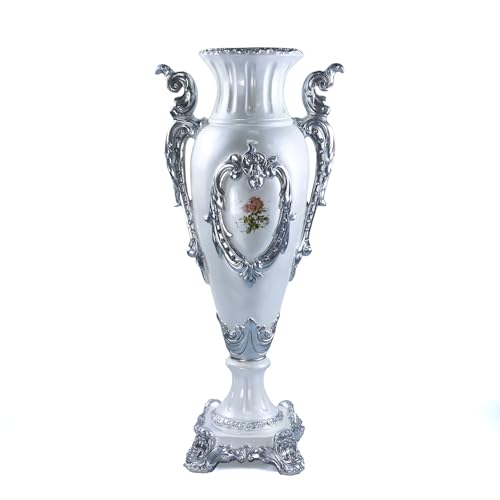 35.4 Inch White Tall Floor Vase, Trophy Floor Vase for Living Room Decor, Extra Large Huge Vase
