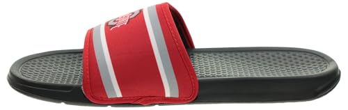 Image of FOCO NCAA Printed Team Logo and Color Stripes Comfortable Slide Sandals