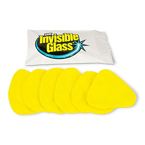 Invisible Glass 95180 Original Reach and Clean Tool Replacement Quick Change Waffle Weave Microfiber Bonnets for Glass Cleaning, Non-Elastic, Pack of 6