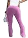 BOKITECAO Women's Casual Mid Waist Fringed Cotton Pants Elastic Waist Bodycon Tassels Side Jogger Sweatpant Pink