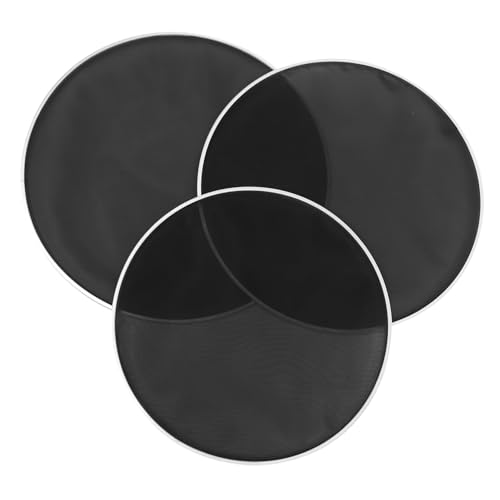 Totority 3pcs Double Layer Mesh Head Drum Heads Silent Mute Replacement Drumheads