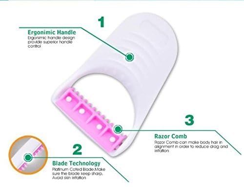 SKYZONE EXPORT Women's Disposable Plastic Hair Razor | Body Shaving Bikini Underarm Razor For Women and Girls | Soft Care Shaving For Travelling and Home Use | (12 Pack)