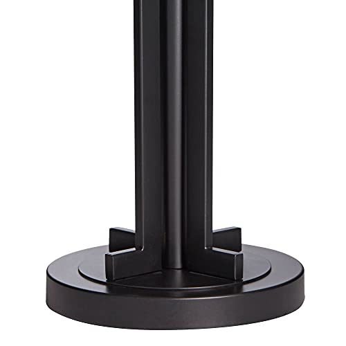 Franklin Iron Works Idira Modern Industrial Minimalist Style Table Lamp 31.5\" Tall Black Metal White Drum Shade Decor for Living Room Bedroom House Bedside Nightstand Home Office Reading Entryway