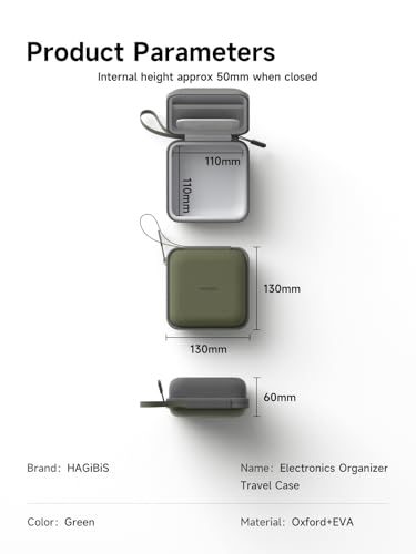 Hagibis Bolsa organizadora de eletrônicos para viagem, bolsa organizadora de cabos, estojo portátil