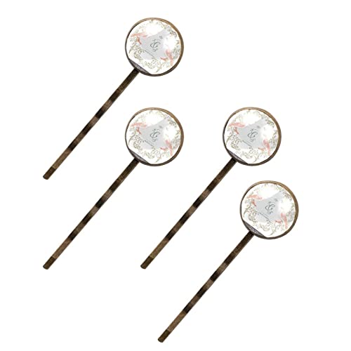 Épingles à cheveux vintage x4 avec motif oiseaux de style rétro