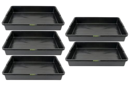 5 Stück Multipack Profi Gewächshaus-Wanne XL565 wasserdicht für Pflanzen, Gewächshäuser und Garten, 56,5 x 41,5 x 8,5 cm, schwarz, für Innen und Außen 5 Stück Multipack Profi Gewächshaus-Wanne XL565 wasserdicht für Pflanzen, Gewächshäuser und Garten, 56,5 x 41,5 x 8,5 cm, schwarz, für Innen und Außen