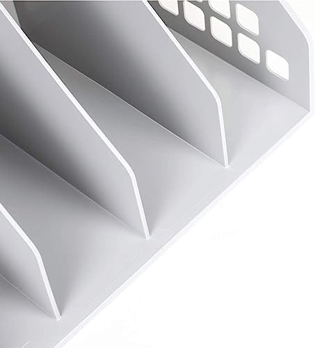 Range-revues en métal argenté robuste pour étagère de bureau - 4