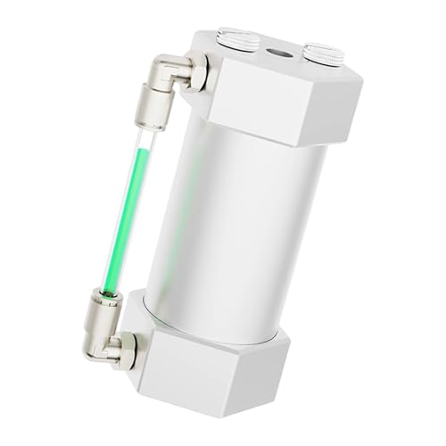 ZYKEJJDDAK Depósito de refrigeración por agua de policarbonato de aluminio con ventana de rotación de 360 grados, capacidad de 100 ml para refrigeración líquida, radiador de aluminio portátil