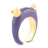 EIN LÄCHELN INS GESICHT ZAUBERN ♥ Der emallierte Damenring mit dem wunderschönen handbemalten Teufel aus goldplattiertem Messing ist ein echter Hingucker.