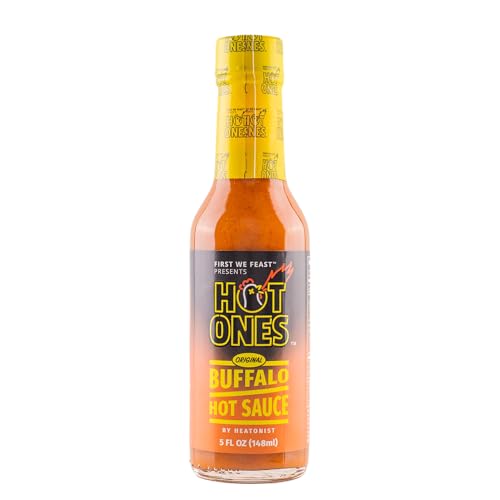 Image of Hot Ones Buffalo Sauce, Mild Hot Sauce With Flavors of Cayenne Pepper Mash, Molasses & Smoked Paprika, Made With All Natural Ingredients, 5 fl oz Bottle (1-Pack)