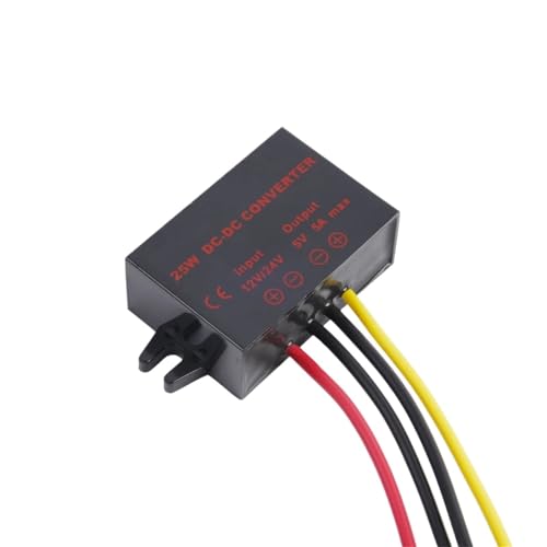 GQSKHLDEB Mini DC 12V-24V to 5V 5A Power Converter 25W Auto Buck Regulator Step Down Voltage Supply Module For Car Accumulator