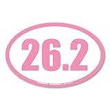 26.2 Marathon Pink Oval Magnet by Magnet America Is 4.25