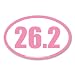 26.2 Pink Marathon Oval Car Magnet