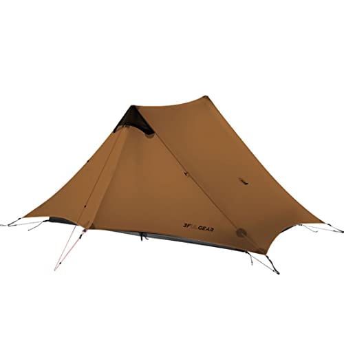 Tente ultralégère pour 2 Personnes pour la randonnée en Camping Sauvage à l'abri de randonnée en Plein air (2Person, Khaki)