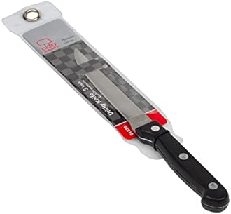 Chef Craft Select Utility Knife 5 inch blade 8.5 inches in length, Stainless Steel/Black