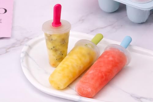 Image of Silicone Popsicle Kulfi Mold Set (6 Cavities) with Reusable Sticks | BPA Free | Ice Cream /Kulfi /Ice Candy Maker | Food Grade | Easy Release | Dishwasher Safe (Green)
