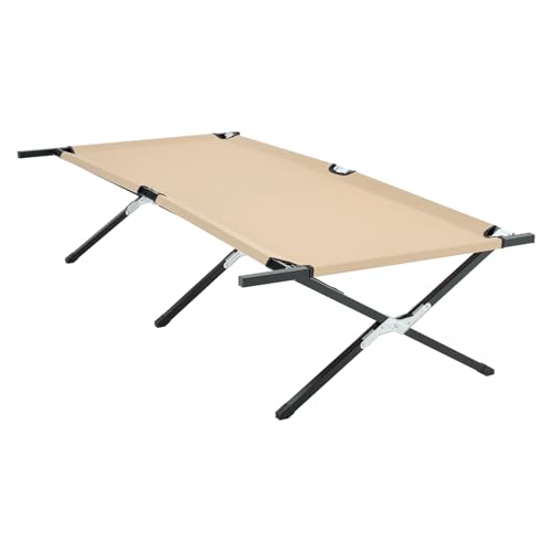 OLIXIS Camping Cot - Sleeping Folding Cots for Adults,Foldable Army Bed for Camping, Backyard, Traveling Guest Bed 73x35.8x17.7, 300 LBS Capacity. Portable Camping Cot for Multi-Scene use
