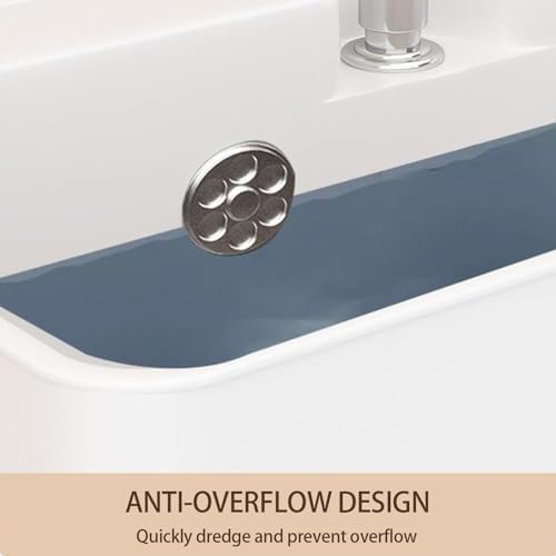 PP Plastic Utility Sink with Spray Gun, One-Touch Drainage Mop Basin for Garage, Laundry, Pet Bath - Durable Mobile Floor Mop Sink (Gray)