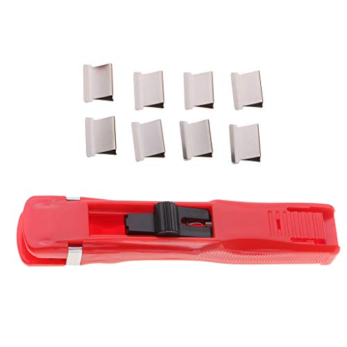 gazechimp Heavy Duty 50 Dispenser Paper Clipper Com 8Pcs Recarregar Clips Material De Escritório