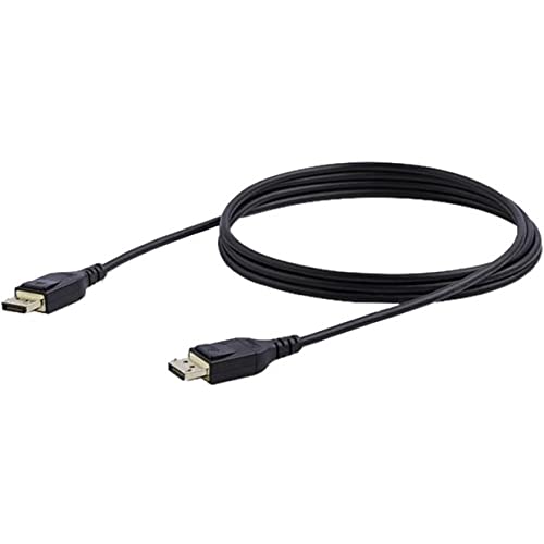 StarTech.com 2m VESA Certified DisplayPort 1.4 Cable - 8K 60Hz HBR3 HDR - 6ft Super UHD DisplayPort to DisplayPort Monitor Cord - Ultra HD 4K 120Hz DP 1.4 Slim Video Cable M/M DP Connector (DP14MM2M)