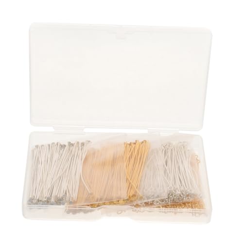TEHAUX 600-piece Jewelry Making Pin Set Flat Head Pins for DIY Necklace Bracelet Earring Charms Iron Material Easy to Use Store for DIY Jewelry Projects