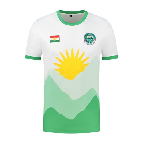 Kurdistan Fußball Trikot - Kurdische Flagge Trikot - Kurdistan T Shirt - Fußballtrikot der kurdischen Berge
