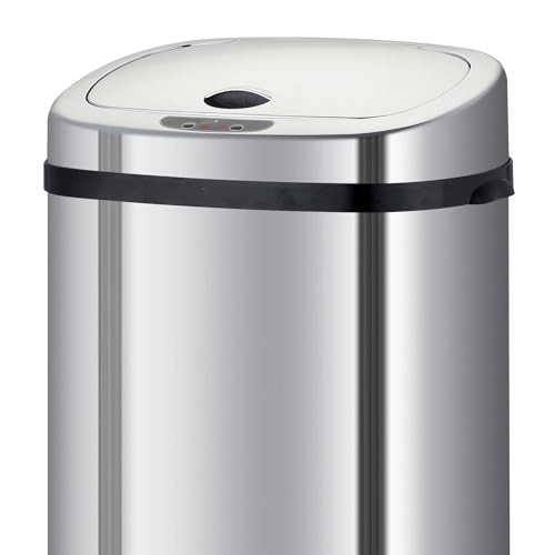 KITCHEN MOVE Couvercle de poubelle automatique rectangulaire modèle LARGO Chrome