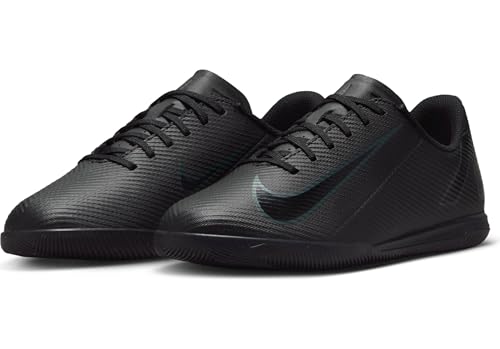 Nike Jr. Mercurial Vapor 16 Club Little/Big Kids' IC Low-Top Soccer Shoes (FQ8289-002, Black/Deep Jungle/Black) Size 62